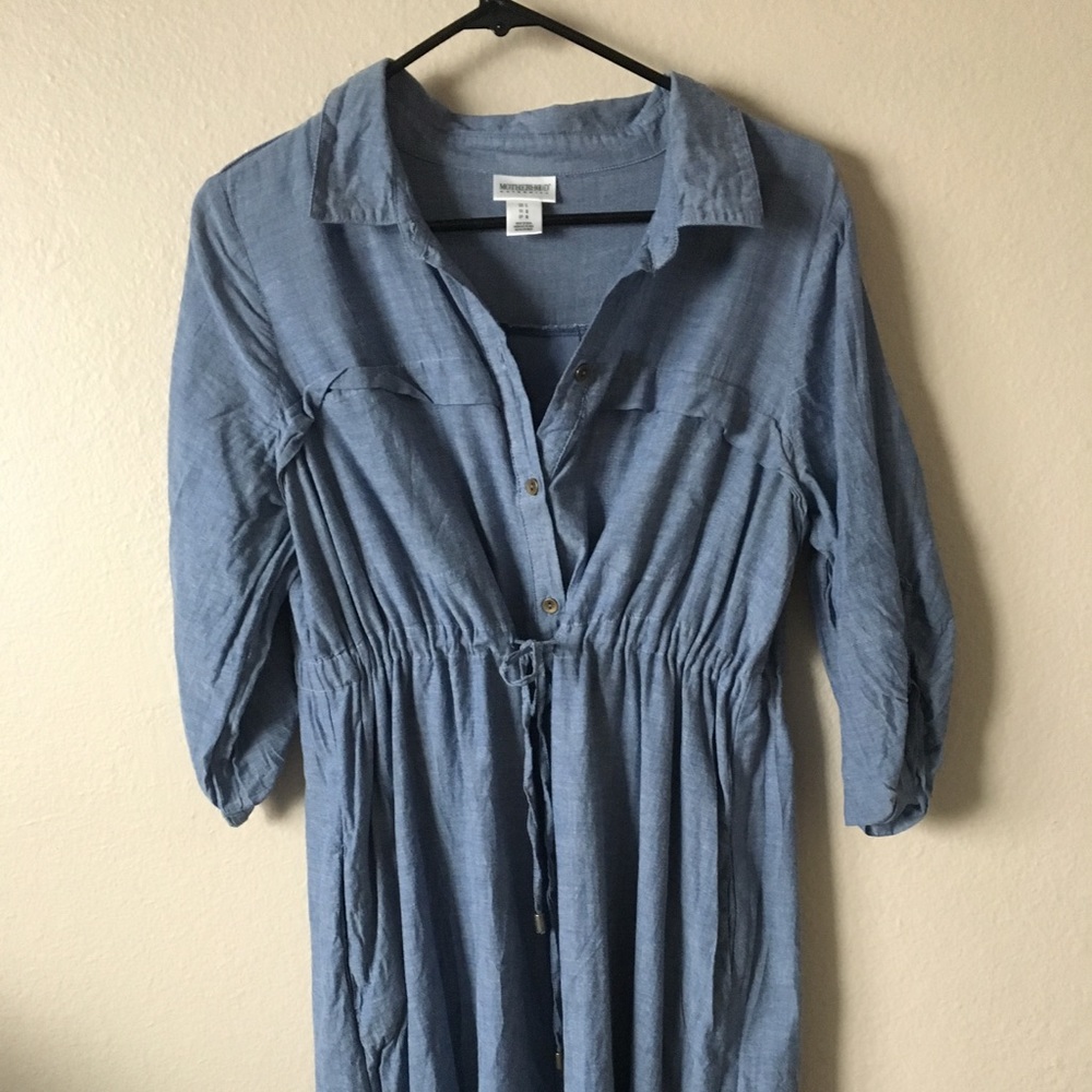 Motherhood maternity denim color dress